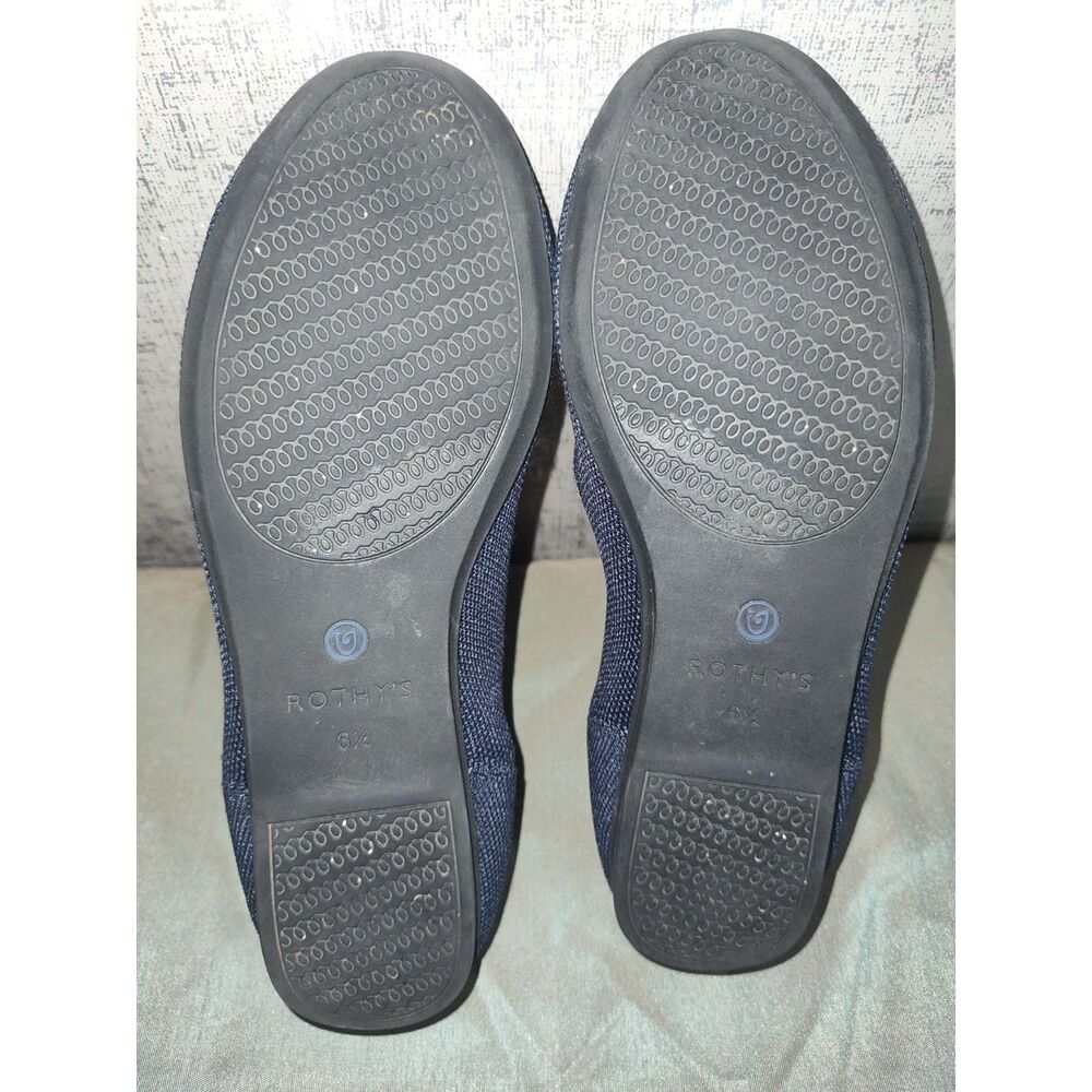 Rothy's Blue Knit Round Toe Ballet Flats Sz 6.5 - Picture 6 of 6